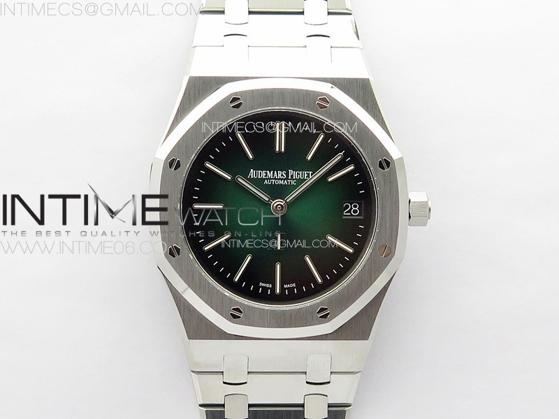 Royal Oak 39mm V2 16202 50th SS ZF 11 Best Edition Green Textured Dial on SS Bracelet A7121