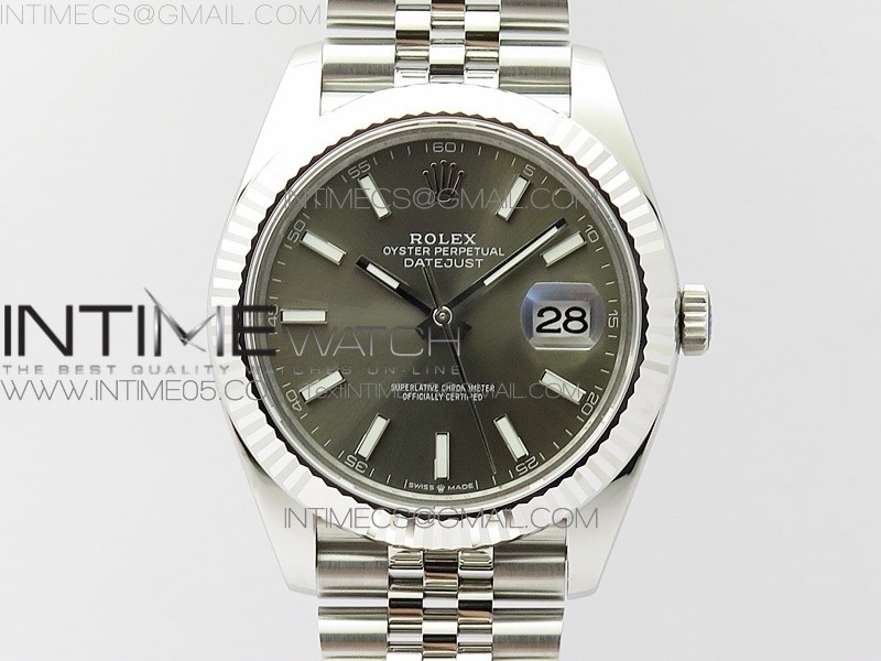 DateJust 41 126334 V3 ARF 11 Best Edition 904L Steel Gray Dial on Jubilee Bracelet A2824