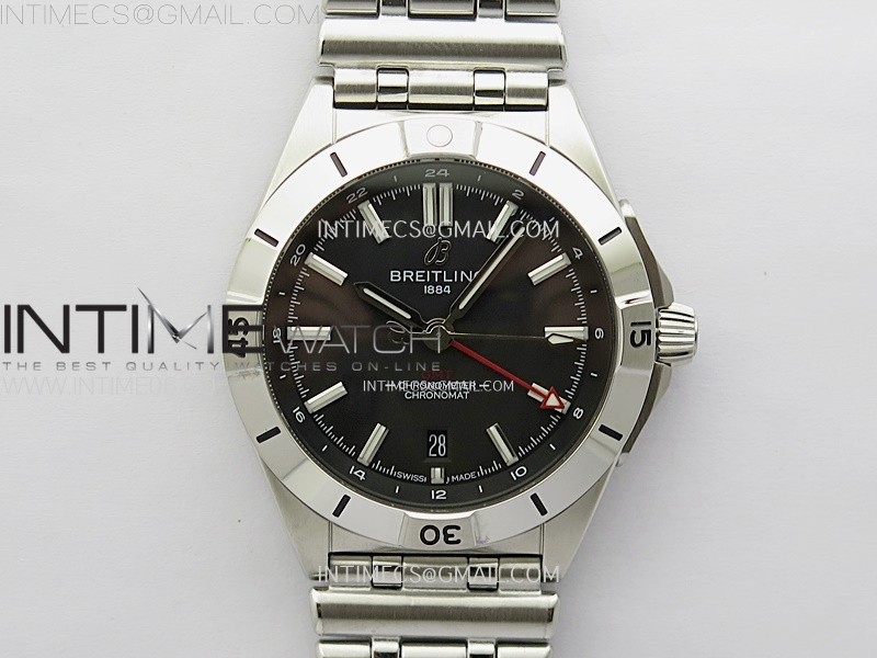 CHRONOMAT 40MM GMT SS TWSF 11 BEST EDITION BLACK DIAL ON SS BRACELET A2836