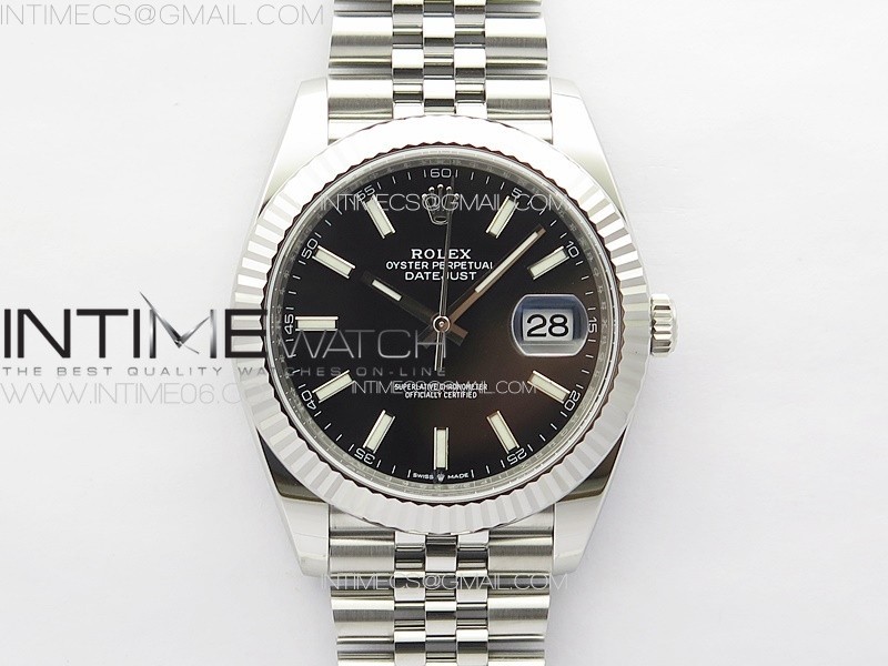 DateJust 41 126334 Clean 11 Best Edition 904L Steel Black Stick Dial on Jubilee Bracelet VR3235