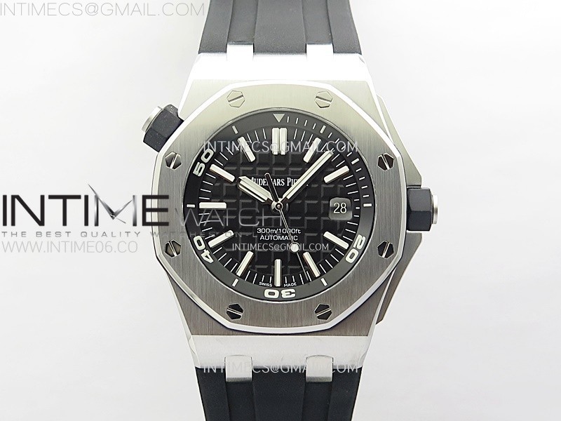 Royal Oak Offshore 15710 ZF 11 Best Edition Black Dial on Rubber Strap 3120 Super Clone V2 (Free XS Rubber Strap)