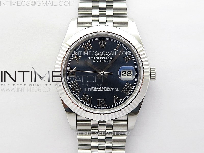 DateJust 41mm 126334 904 SS ARF 11 Best Edition Blue Dial Roman Markers on Jubilee Bracelet SH3235