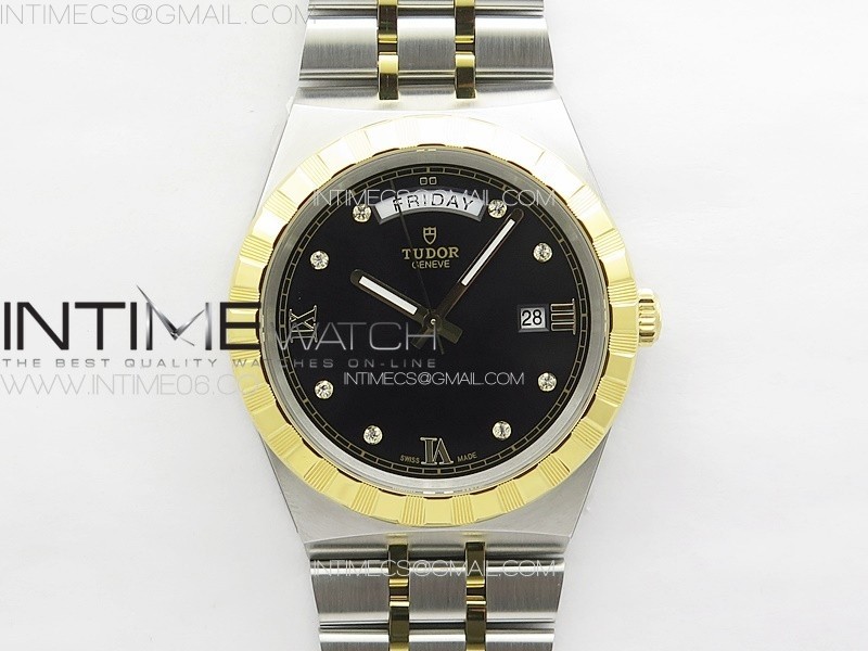 PRINCE BAY 41MM SSYG V7F 11 BEST EDITION BLACK DIAL DIAMONDS MARKERS ON SS BRACELET A2824