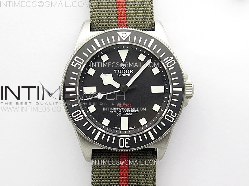 PELAGOS M25717N-0001 TI M+F 11 V4 BEST EDITION BLACK DIAL BLACK CERAMIC BEZEL ON NYLON STRAP MIYATO 8N-24