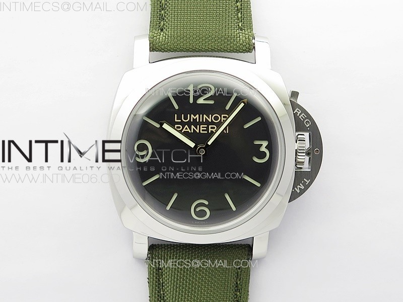 PANERAI BASE9 PAM 606 Q HONG KONG HWF BLACK DIAL ON GREEN NYLON STRAP P.3000 SUPER CLONE