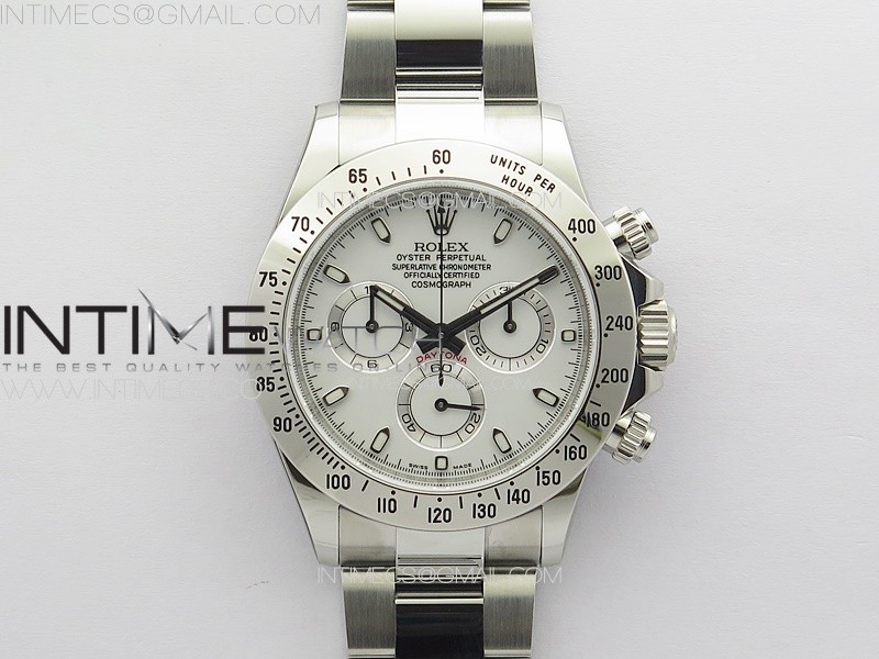 Daytona 116520 Clean 11 Best Edition V2 904L SS Case and Bracelet White Dial SA4130