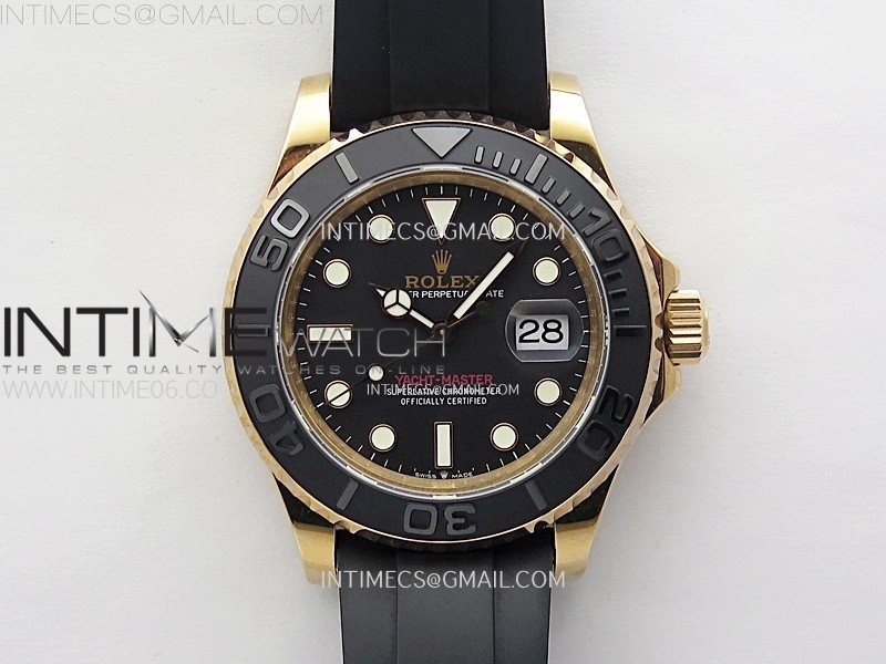 Yacht-Master 126655 BP 11 Best Edition Black Ceramic Bezel on Black Rubber Strap VR3235