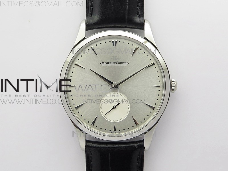 MASTER ULTRA THIN SMALL SECOND SS ZF 11 BEST EDITION SILVER DIAL ON BLACK LEATHER STRAP A896