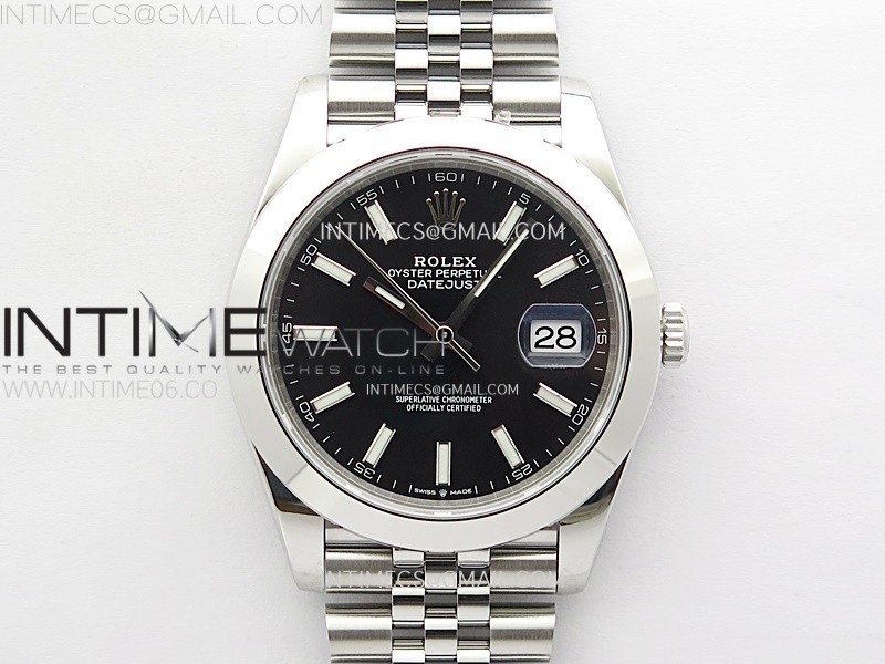 DateJust 41 126300 904L SS VSF 11 Best Edition Black Dial on Jubilee Bracelet VS3235