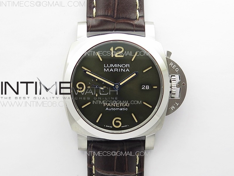 PAM 1116 S TTF 11 Best Edition Dark Green Dial on Brown Leather Strap P9010 V2