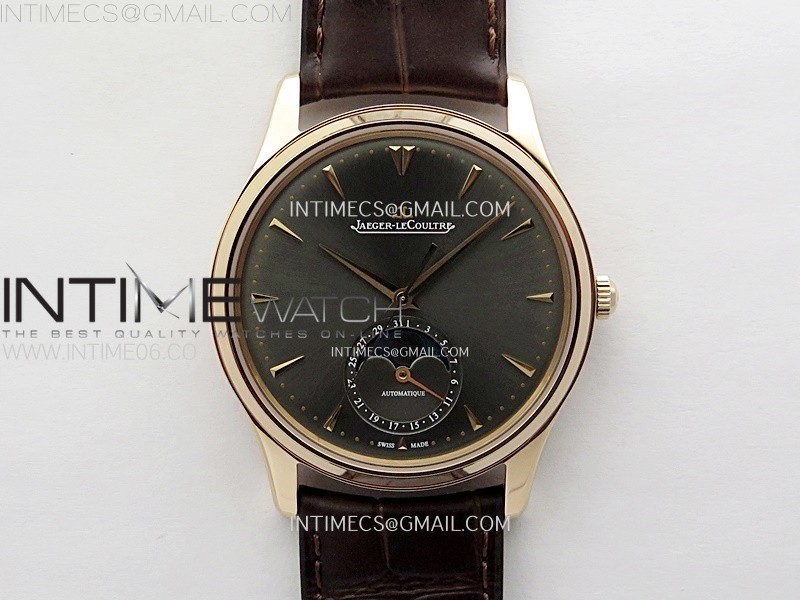 Master Ultra Thin Moon 136255J RG ZF 11 Best Edition Gray Dial on Brown Leather Strap V3 SA925 Super Clone