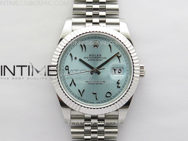 DateJust 41 126334 SS GMF 11 Best Edition Ice Blue Dial Arabic Markers on Jubilee Bracelet