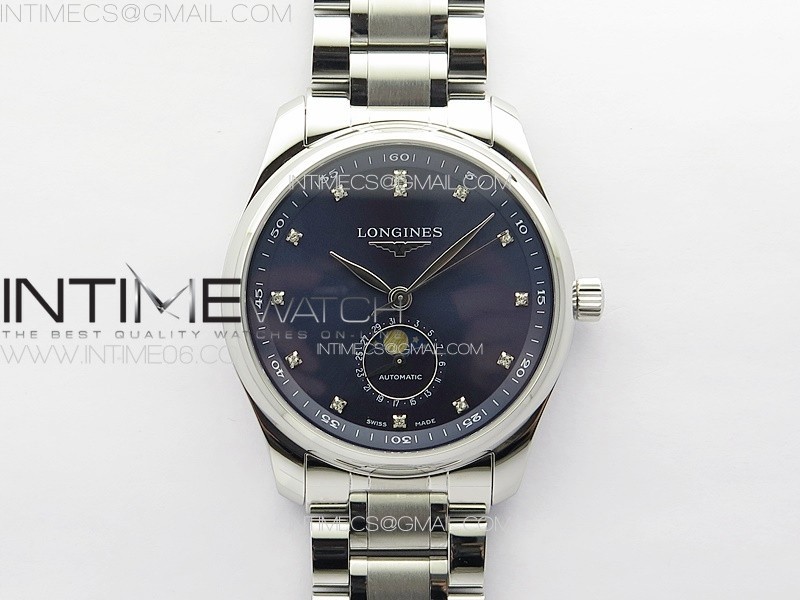 MASTER MOONPHASE SS APSF 11 BEST EDITION BLUE DIAMONDS DIAL ON SS BRACELET AL899