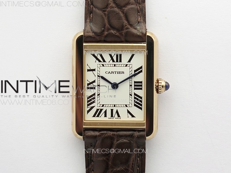 TANK SOLO LADIES 25MM RG K11F 11 BEST EDITION WHITE DIAL ON BROWN LEATHER STRAP RONDA QUARTZ