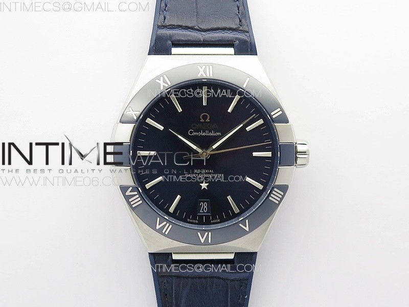 Constellation 41mm Blue Ceramic Bezel SS SBF 11 Best Edition Blue Dial on SS Bracelet A8900