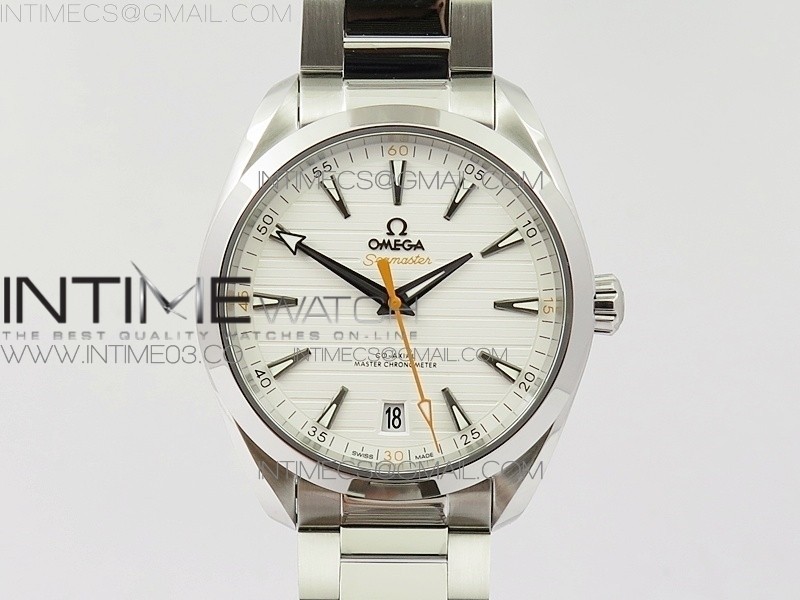 AQUA TERRA 150M MASTER CHRONOMETERS VSF 11 BEST EDITION WHITE DIAL ON SS BRACELET A8900 SUPER CLONE