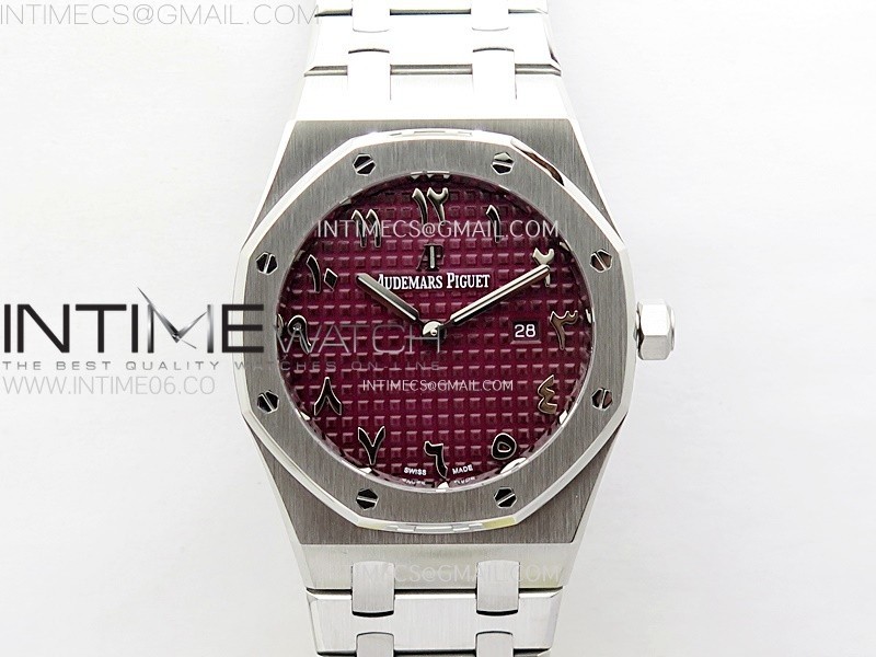 Lady Royal Oak 33mm 67651 SS ZF 11 Best Edition Purple Textured Dial on SS Bracelet RONDA Quartz