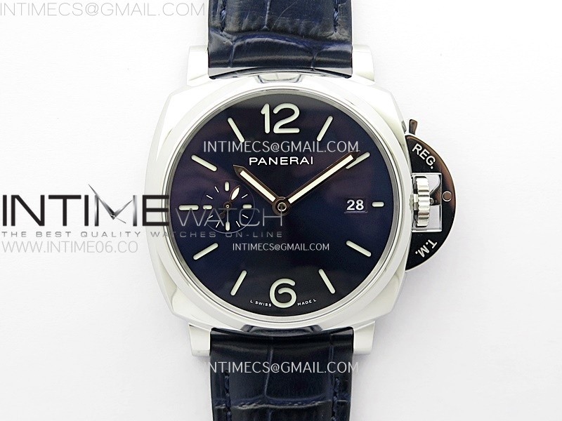 PANERAI BASE1 PAM 1274 X SS VSF 11 BEST EDITION BLUE DIAL ON BLUE LEATHER STRAP ASIAN P900