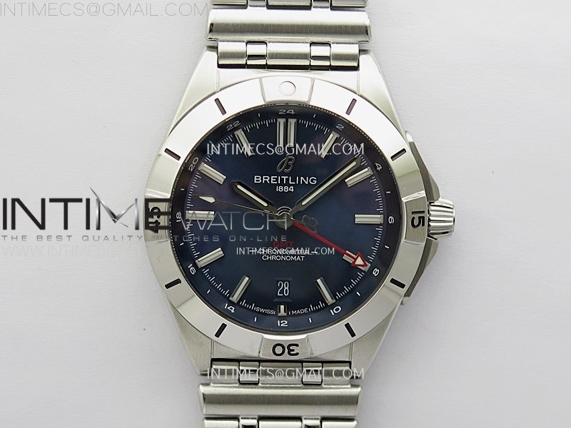 CHRONOMAT 40MM GMT SS TWSF 11 BEST EDITION BLUE DIAL ON SS BRACELET A2836