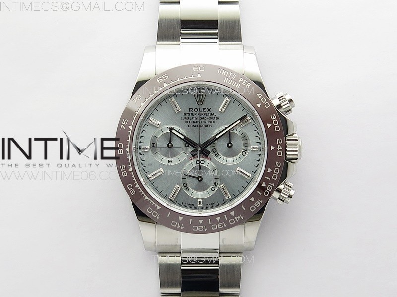 Daytona 116506 Brown Ceramic BTF 11 Best Edition Ice Blue Dial Crystal Marker on SS Bracelet SA4130 V2