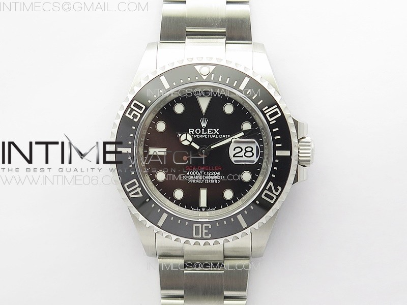 Sea-Dweller 126600 VSF 11 Best Edition Black Dial On 904L SS Case and Bracelet VS3235