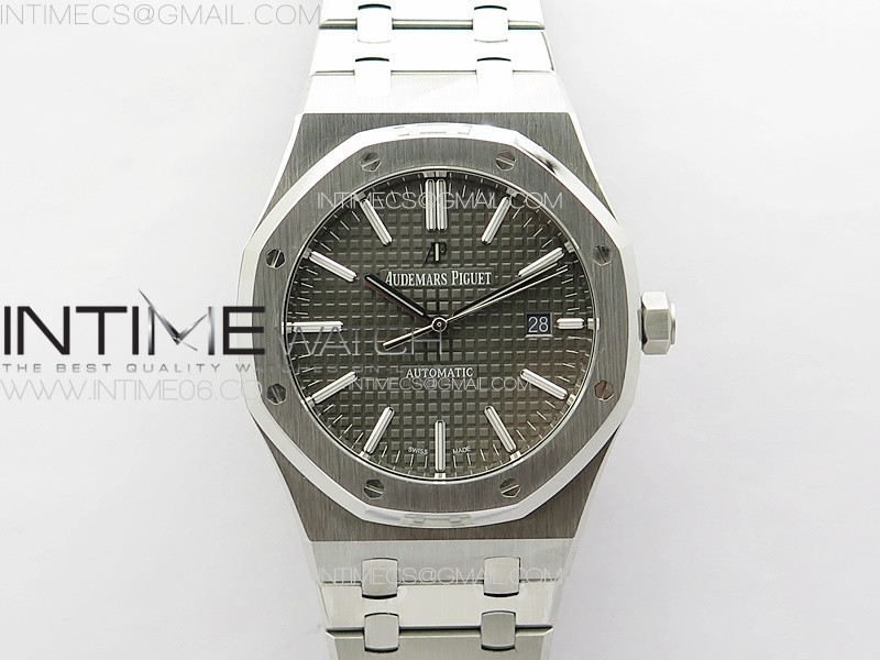 Royal Oak 41mm 15400 SS APSF 1:1 Best Edition Gray Textured Dial on SS Bracelet SA3120 Super Clone V3