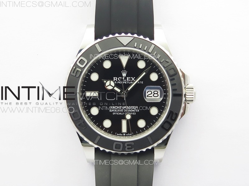 Yacht-Master 42mm 226659 Clean 11 Best Edition 3D Black Ceramic Bezel on Oysterflex Strap VR3235