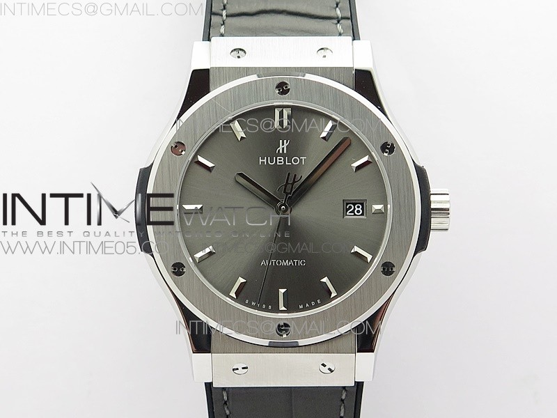 Classic Fusion 42mm SS WWF 11 Best Edition Gray Dial On Gray Gummy Strap Asian HB1112