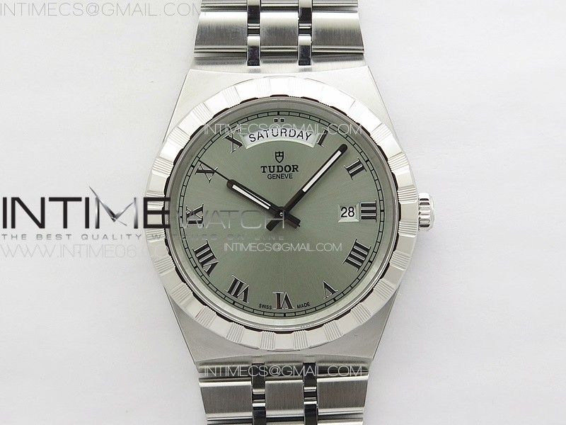 PRINCE BAY 41MM V7F 11 BEST EDITION SILVER DIAL ROMAN MARKERS ON SS BRACELET A2824