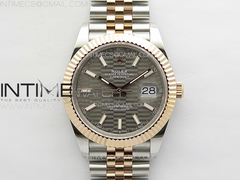 DateJust 41 126334 SSRG GMF 11 Best Edition Gray Fluted Dial on SSRG Jubilee Bracelet