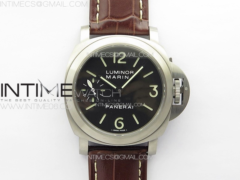 MARINA25 PAM177 TITANIUM HW 11 BEST EDITION ON BLACK LEATHER STRAP A6794