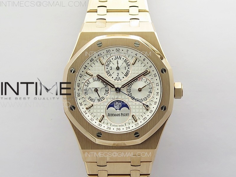 Royal Oak 41mm Complicated 26574 RG APSF11 Best Edition Silver Dial on RG Bracelet A5134