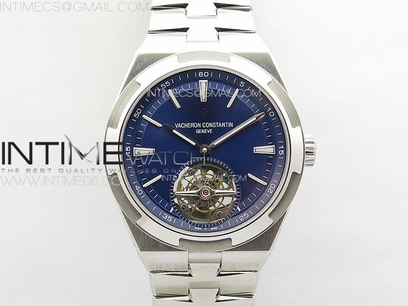 Overseas Tourbillon SS BBR Best Edition Blue Dial on SS Bracelet