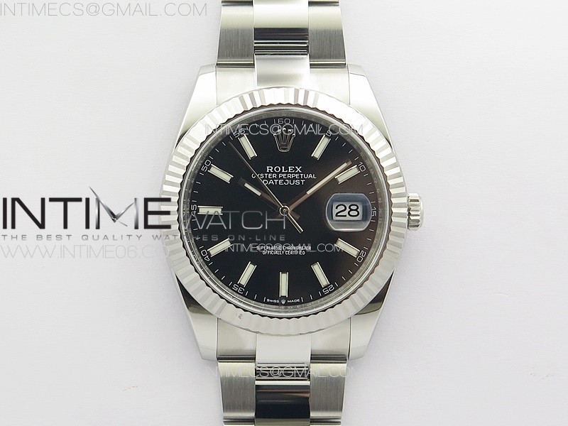 DateJust 41 126334 Clean 11 Best Edition 904L Steel Black Stick Dial on Oyster Bracelet VR3235