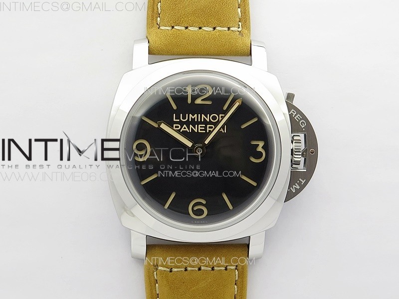 PANERAI BASE6 PAM372 HWF 11 BEST EDITION ON BROWN LEATHER STRAP P.3000 SUPER CLONE