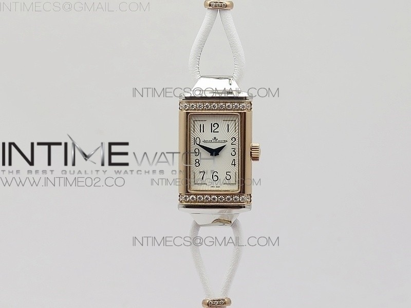 REVERSO ULTRA THIN DUOFACE RG SWF WHITE DIAL ON LINE WHITE LEATHER STRAP RONDA QUARTZ