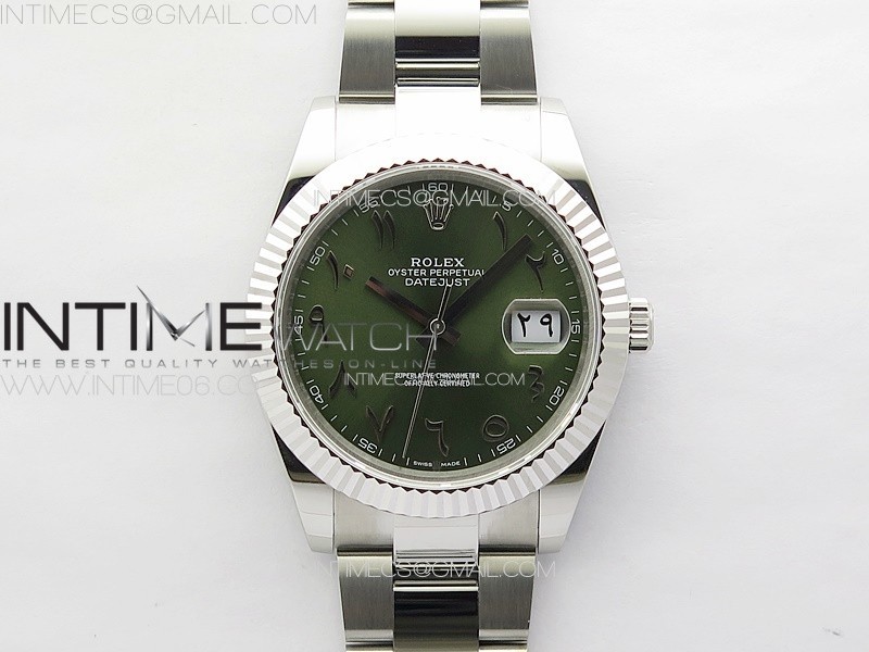 DateJust 41 126334 SS GMF 11 Best Edition Green Dial Arabic Markers on Oyster Bracelet