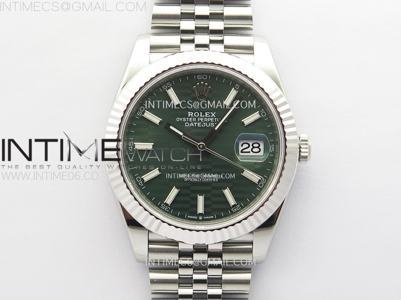 DateJust 41 126334 904L SS VSF 11 Best Edition Green Dial on Jubilee Bracelet VS3235