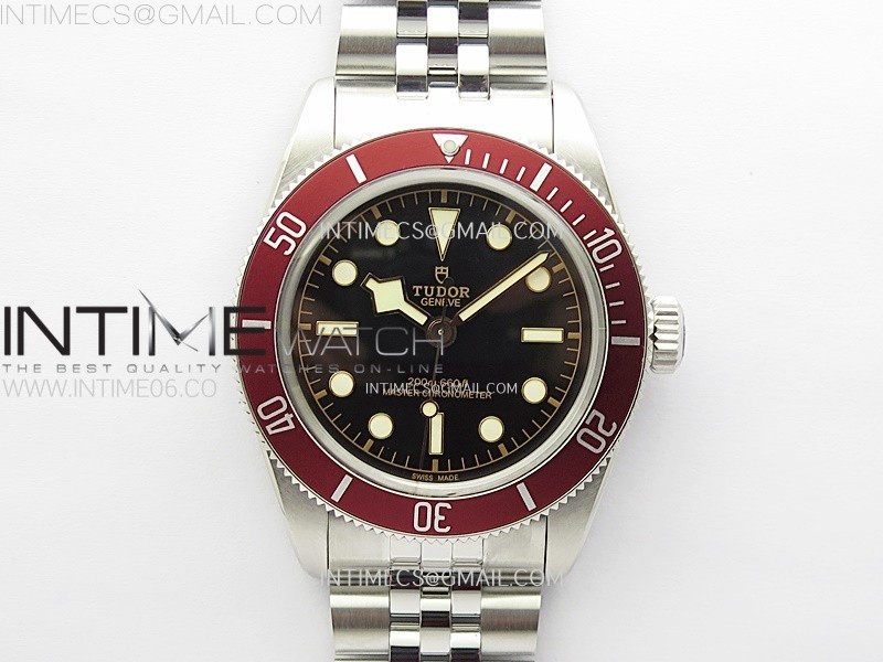 HERITAGE BLACK BAY M7941A1A0RU-0003 41MM SS ZF 11 BEST EDITION BLACK DIAL RED BEZEL ON SS BRACELET A2824