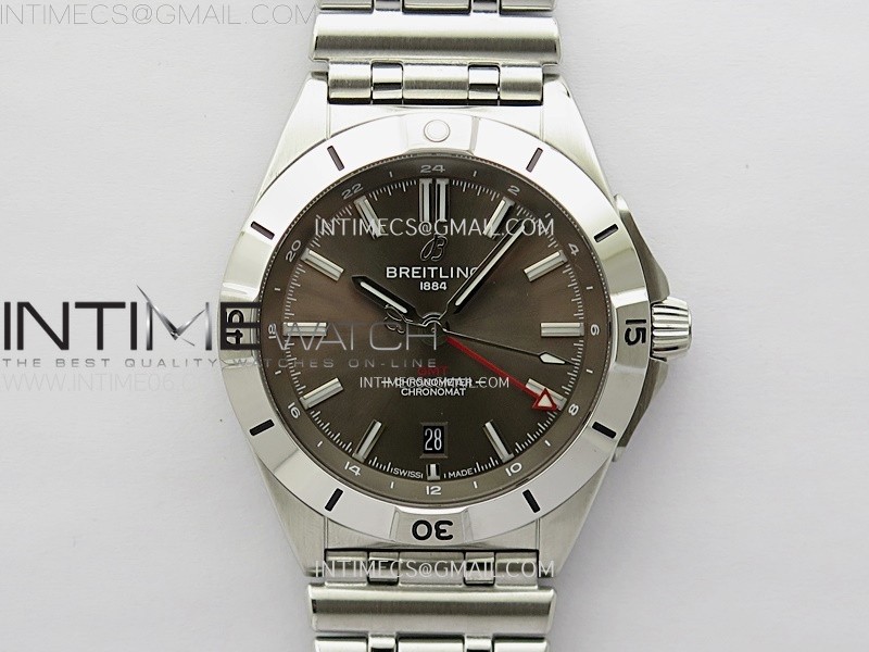 CHRONOMAT 40MM GMT SS TWSF 11 BEST EDITION GRAY DIAL ON SS BRACELET A2836