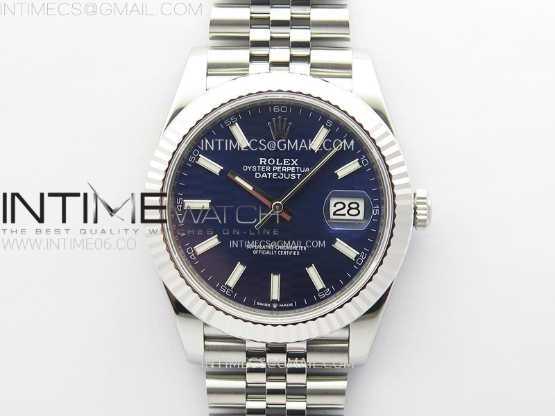 DateJust 41 126334 904L SS VSF 11 Best Edition Blue Fluted Dial on Jubilee Bracelet VS3235