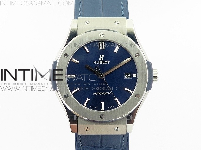 Classic Fusion 45mm Titanium WWF 11 Best Edition Blue Dial On Blue Gummy Strap Asian HB1112