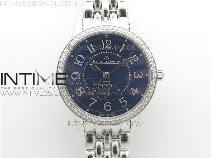 RENDEZ-VOUS NIGHT & DAY SS ZF 11 BEST EDITION BLUE TEXTURED DIAL DIAMONDS BEZEL ON SS BRACELET A898