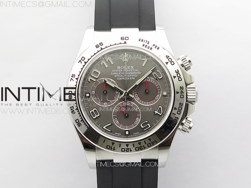 Daytona 116519 Clean 11 Best Edition 904L SS Case and Bracelet Gray Dial Numbers Markers SA4130 V2