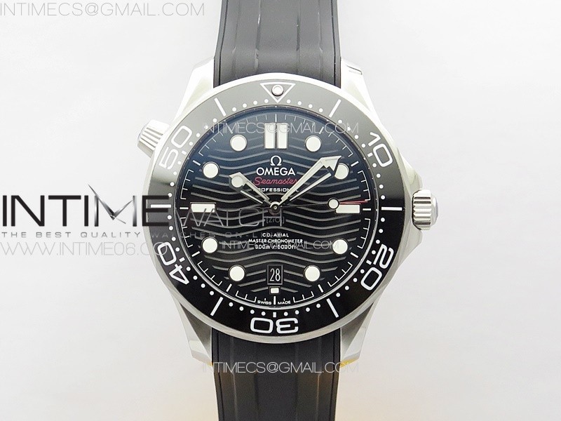 Seamaster Diver 300M ZF 11 Best Edition Black Ceramic Black Dial on Black Rubber Strap A8800