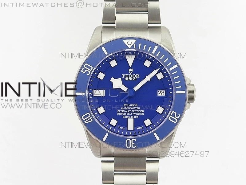 PELAGOS BLUE ZF 11 BEST EDITION BLUE DIAL ON TITANIUM BRACELET A2824 V5