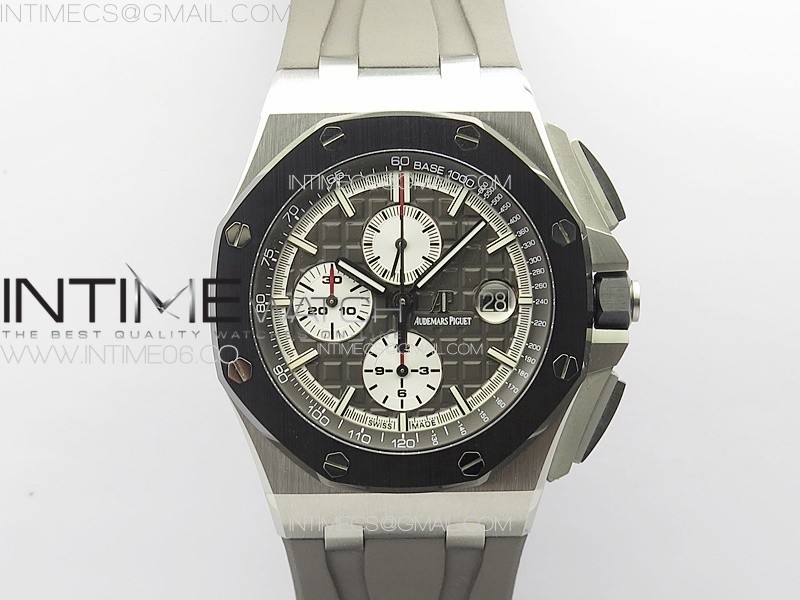 Royal Oak Offshore 44mm SS APSF 1:1 Best Edition Gray Dial on Black Rubber Strap A3126