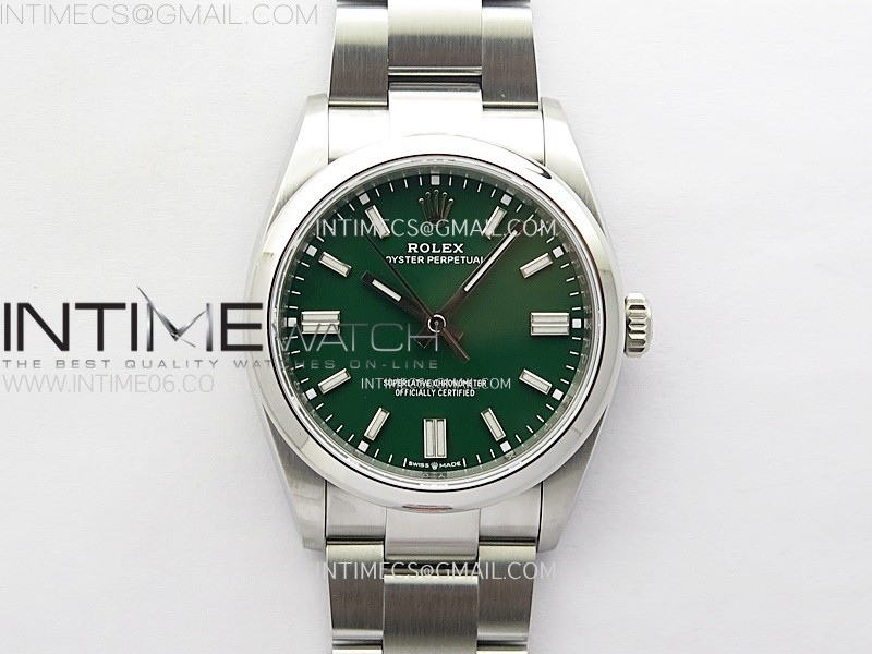 Oyster Perpetual 36mm 126000 904L VSF 11 Best Edition Green Dial on SS Bracelet VS3235