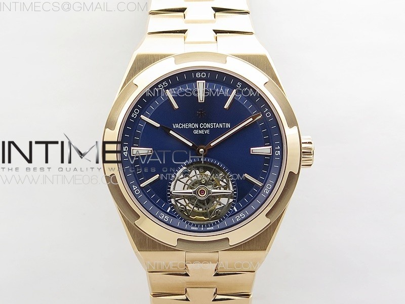 Overseas Tourbillon RG BBR Best Edition Blue Dial on RG Bracelet