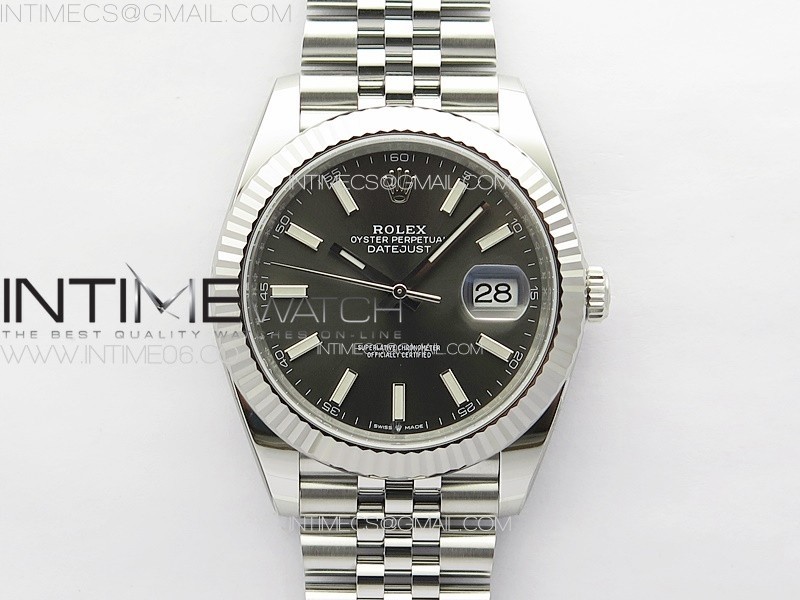 DateJust 41 126334 Clean 11 Best Edition 904L Steel Gray Stick Dial on Jubilee Bracelet VR3235